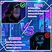 Xynzzeu Led Mask Costume with Gesture Sensing, Led Halloween Mask, Funny Light Up Halloween Face Mask for Christmas Birthday Cosplay Party, Glow Up Mask for Kids Men Women
