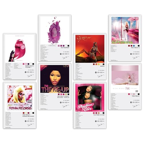 Image of Wonder Hub Nicki Minajj Wall Posters 8x12 inch (A4 Size) Included Self Adhesive on Back Wall Decor Posters Wall Art For Bedroom, Living room, Office, Dining Room