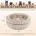 EDMIENS Katzenbett, Waschbar Indoor Katzenbett Flauschig, Rund Katzenkissen, zweiseitig Innenkissen Katzen Bettchen, Katzenkörbchen mit Rutschfester Basis fur Katzen, kleine Hunde (51x51x20cm, Braun)