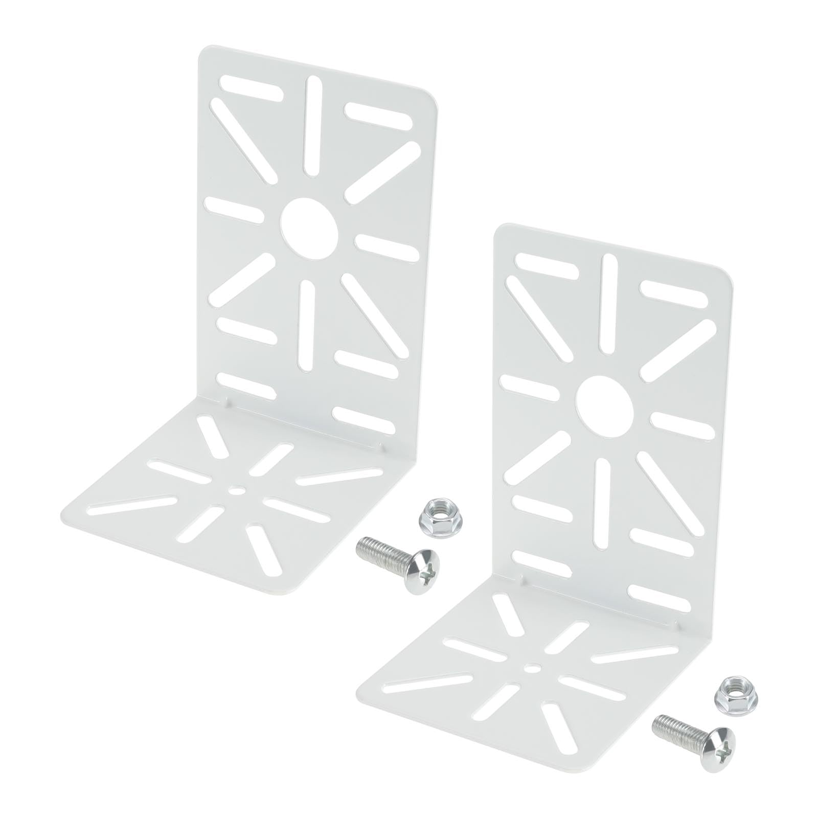 SING F LTD 2 Sets L-Shape Mount Bracket L-Shape Wall and Ceiling Mount Bracket Universal Wall Ceiling Mount Bracket Adapter Accessories for Security Surveillance System White