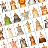 30 niedliche Aquarell-Geburtstagskarten mit Umschlägen aus Recyclingpapier 30 verschiedene Motive