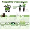 Dryades 84 pcs Hydroponic Pod Kit for Aero Garden with 12 Grow Baskets, 12 Grow Sponges, 12 Grow Domes, 12 Plant Labels and 36 Seed Pod Label Stickers for All Hydroponics Garden Growing System #2