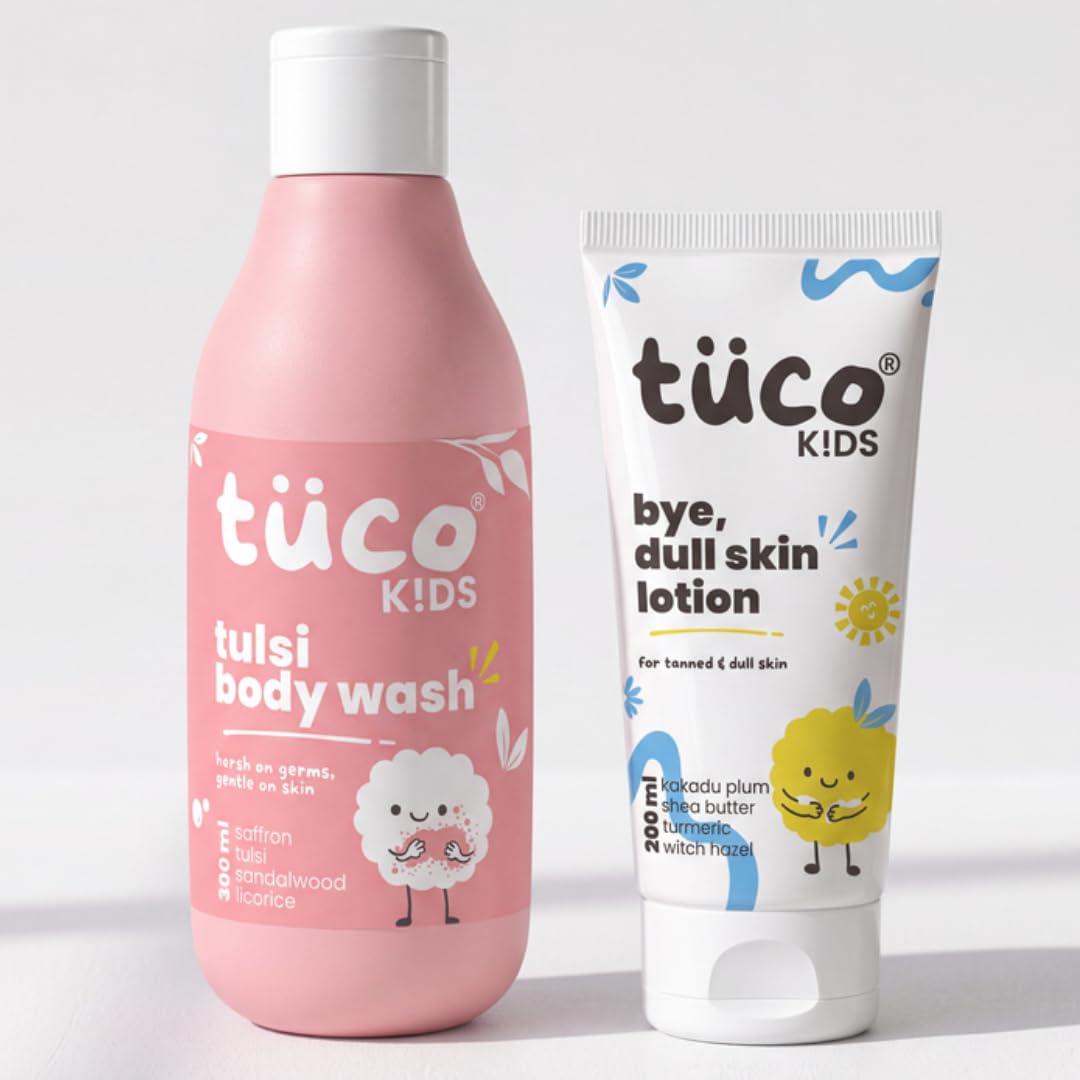 Tuco® Kids Body Wash/Shower Gel, Dull Skin Lotion Combo | Gently Cleanse, Soothe, and Nourish | Ages 2-5, 5-10, 10-15 | SLS/SLES and Paraben Free | 500 ml (Pack of 2)-image-7