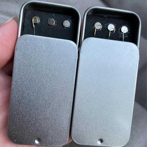 Image of 2 Pcs Mini Metal Slide Top Tin Containers, 3.15 x 1.97 x 0.59 Inches, Small Rectangular Containers, Storage Box for Candies, Jewelry, Crafts, Survival Kits(Silver)