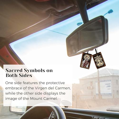 Escapulario de la Virgen del Carmen Pack of 3 Escapulario Catolico Brown Scapular of Our Lady of Mount Carmel Scapular Necklace Carmel Scapular Catholic Scapular Medal Brown Scapulars4