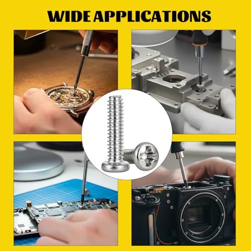 Image of 1140PCS Micro Small Pan Head Machine Screws Assortment Kit,M1 M1.2 M1.4 M1.6 M1.7 Tiny Screws for Electronics,Eyeglasses, Watches, Clocks