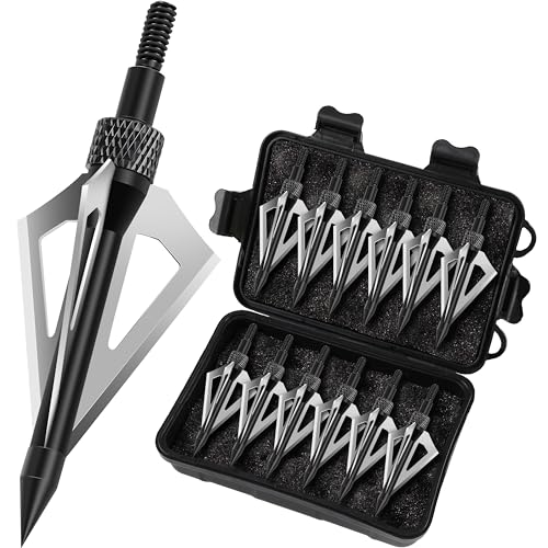 SUNYA 3Blade Fixed Broadheads 100 Grain Screwin Archery Arrow Tips