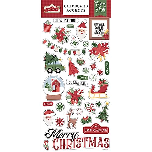 ECHO PARK PAPER COMPANY Santa Claus Lane Chipboard 6