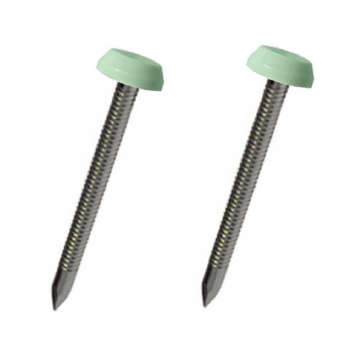 250 x Chartwell Green UPVC 30mm Poly Top Pins Plastic Headed Fascia Fixings