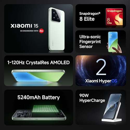 Image of XIAOMI 15 Green (12GB /512GB)| 50 MP Leica Triple Camera | SD 8 Elite | 1.5K CrystalRes Dynamic 1-120 Hz AMOLED | Hyper AI