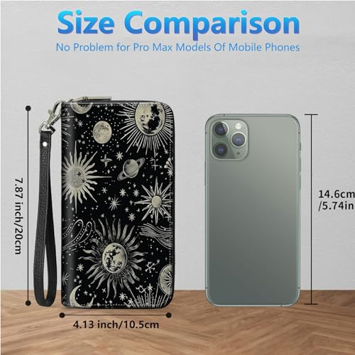 Image of Womens Wallet PU Leather Wristlet Wallets for Women, Large Capacity Lady Fashion Wallet Card Holder Zipper Wallet