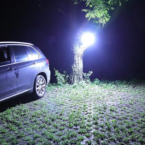 Image of CALF USB Solar Camping Light, 4000LM Portable LED Rechargeable Lantern with Remote, 120 LEDs, 5 Modes, IPX4 Waterproof, Hanging Hook, for Camping, Hiking, Emergency