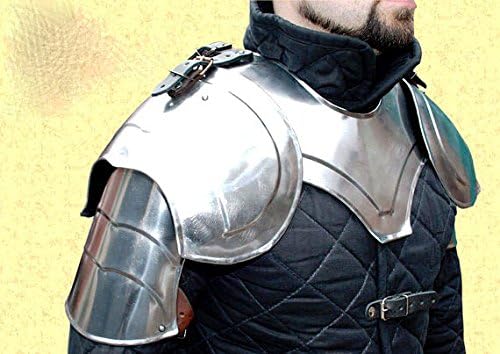 LARP Fantasy Medieval Shoulders Steel Pauldron of Valor Pair for Battle Ready Armour