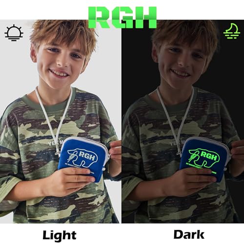 Rough Enough Small Coin Purse Keychain Wallet Waxed Canvas Card Holder for Kids Preppy Teen Boys Blue2