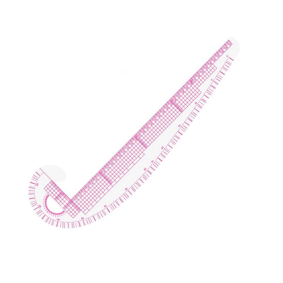 Regle - equerre,Règle de couture métrique claire de 40cm,règle à motif