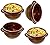 Individual French Onion Soup Crock Chili Bowls with Handles and Lids, Ceramic 16 Ounces 4 Pack