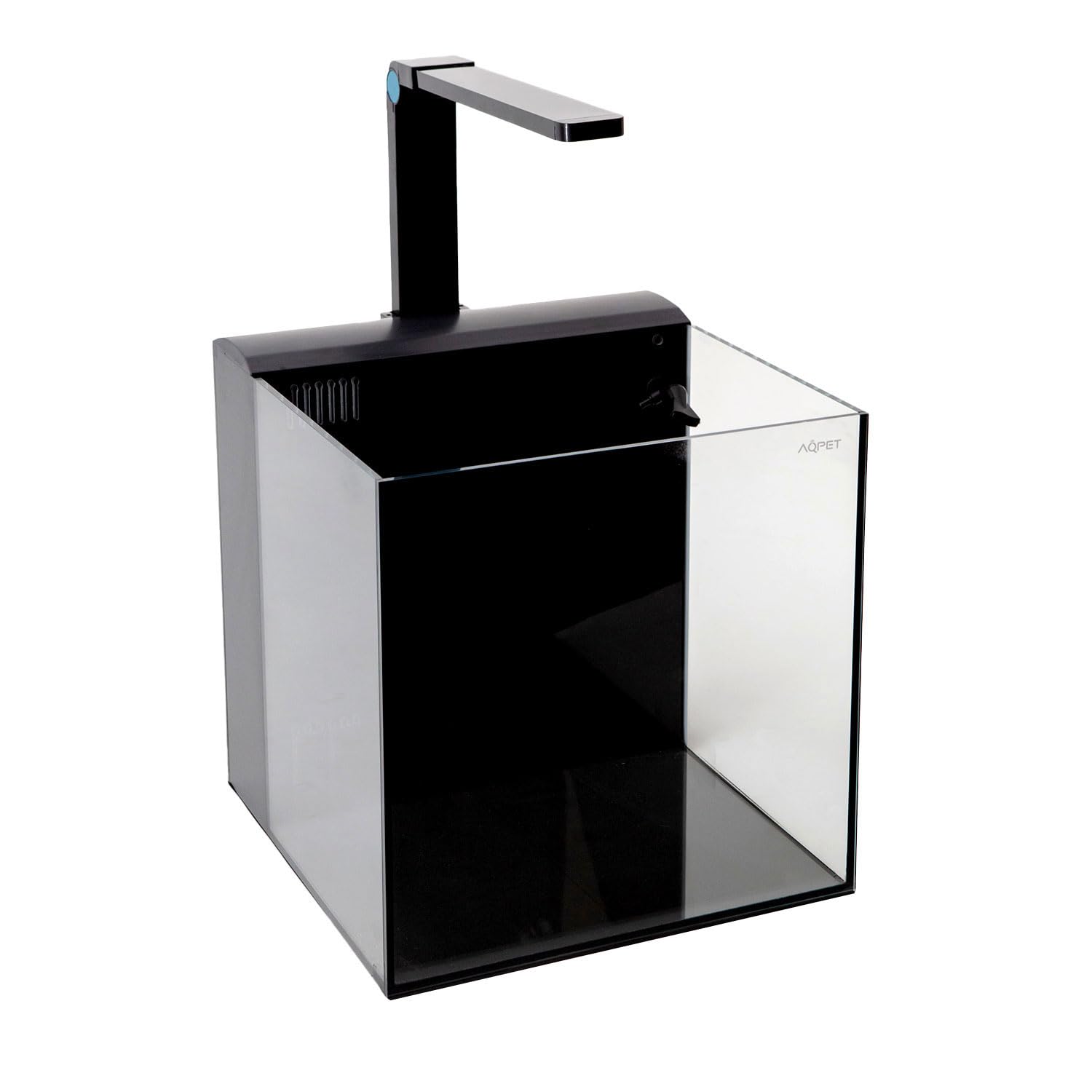 Aqpet Acquario Completo Kubic Rear in Vetro Extrachiaro con Sistema filtrante integrato e Luce Led inclusa 30x30x30 cm