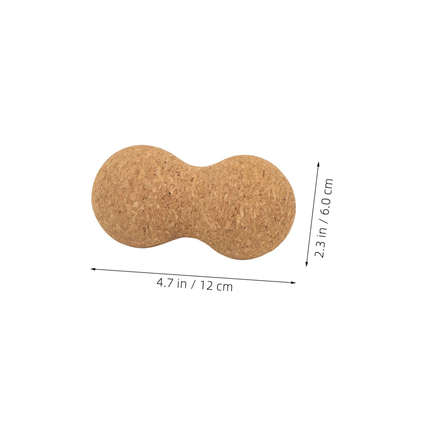 PLAFOPE 2 Piezas Unidades Bola de Masaje de Corcho Sólido Doble Pelota de Lacrosse para de Puntos Gatillo Recuperación Muscular Profunda para Espalda Cuello y Pies Herramienta Portátil