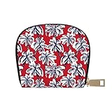 Grande capacité de stockage : avec 12 emplacements pour cartes et 2 poches supplémentaires pour les pièces de monnaie ou les billets pliés, ce portefeuille rouge à motif palmier pour femme est idéal pour organiser les cartes de crédit, les cartes de visite, les cartes d'identité et les cartes de courses en un seul endroit