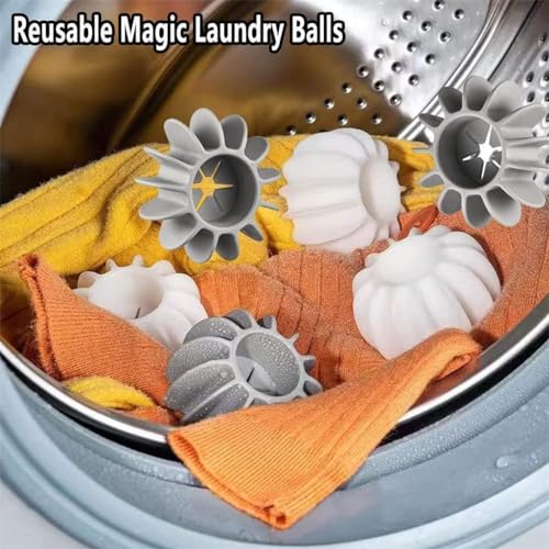 Image of SHUTTLE ART 8Pcs Anti-Winding Washing Machine Ball, Laundry Ball Laundry Dryer Balls, Reusable Silicone Soft Washing Balls, Alternative for Quick Washing Washing Machine
