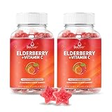 BeLive Elderberry Gummies with Zinc and Vitamin C - Immune Support Supplement with Vitamin D, A, E,