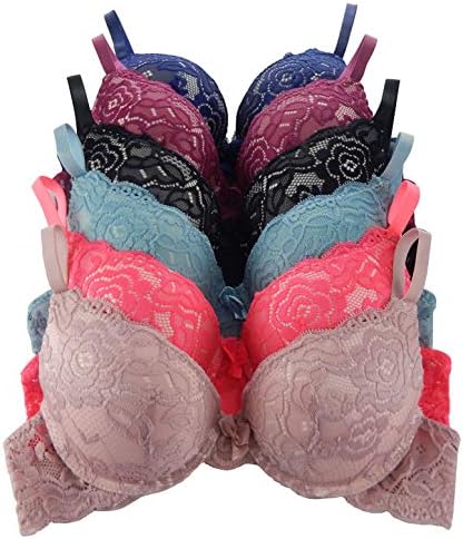 Emily JohnsonWomen Bras 6 Pack of Double Pushup Lace Bra B Cup C Cup