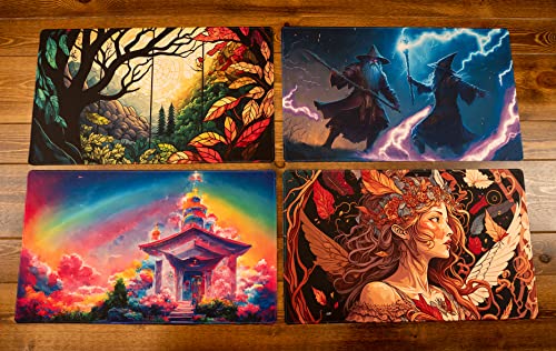 Trading Card Game Playmat | Premium Playmat | 24" X 14" (Rainbow Shrine) #TOP1