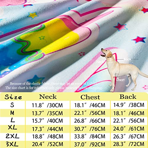Pripre Dogs Surgery Recovery Suit Ice Cream Candy Printed Long Sleeve Shirts Soft Pajamas Onesie Jumpsuit Prevent Licking Dogs Shedding Suit For Large Dogs(Candy,Large) #TOP6