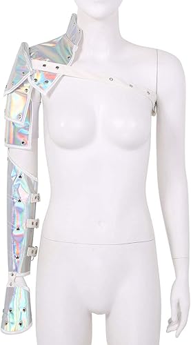 Miniatura 2 de YiZYiF - Armaduras góticas de hombro steampunk PU metal remaches brazo armadura brazalete cuerpo pecho arnés Cosplay traje accesorio