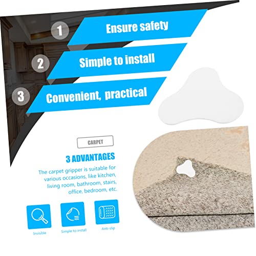 OUNONA 10 Pcs adesivos de carpete tapete antiderrapante Tapetes antiderrapantes tapete branco preto