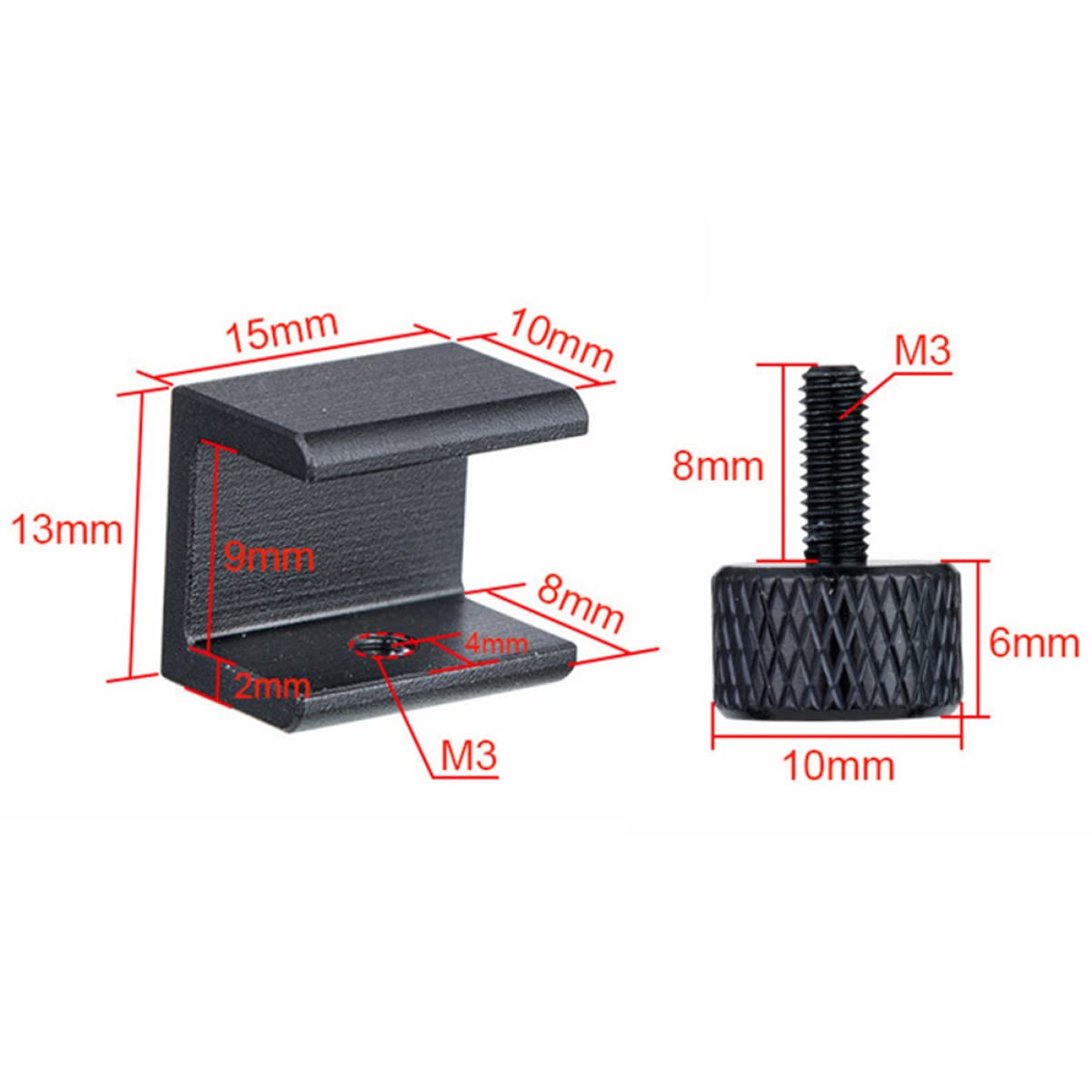 Mobestech 5 Sätze Stabile Glasplattformklemmen Aus Aluminiumlegierung Sichere Fixierung Kein Werkzeug Erforderlich Für 3d-druck 8 Stück * 5