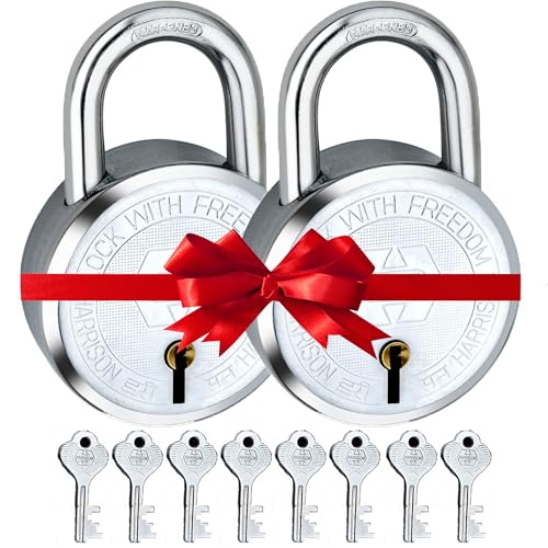 Image of Harrison Padlocks 0324 Free /Round Padlock 65Mm T - 26 with 8 Common Keys /Padlock, Padlocks, Locks for Home, Locks for Main Door