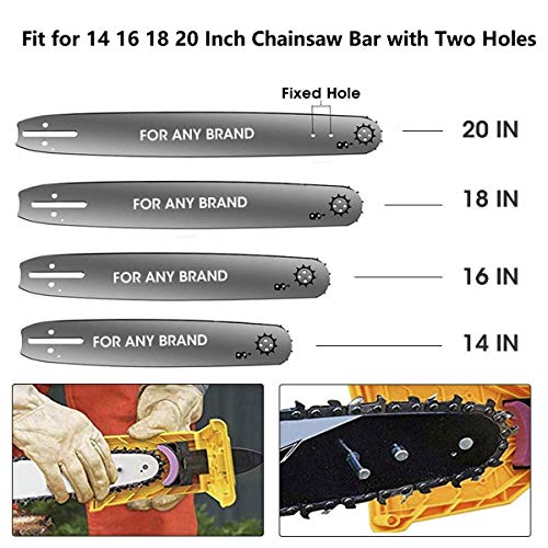 MQ Chainsaw Sharpener, Chain Saw Blade Sharpener with 3 Pcs Whetstone Portable Universal Easy Fast Chainsaw Teeth Sharpening Stone Grinder Tools Fit for 14 16 18 20 Inch Chain Saw Bar with Two Holes - Thumbnail 7