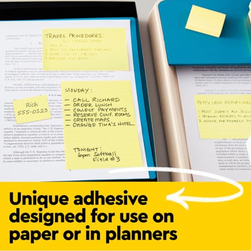 Image of Post-it Notes, 32 Sticky Note Pads, 2400 Count, 3 x 3 in., School Supplies and Office Products, The Iconic Canary Yellow Note
