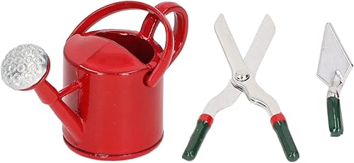 Herramientas de jardinería en miniatura, herramienta de jardín de casa de muñecas 112, tijeras de pala, herramientas de jardinería en miniatura de
