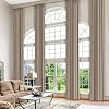 Frelement 18ft Tall Velvet Curtains Full Light Blocking Curtains with Pinch Pleat Top Luxury Velvet Drapes for High Living Room Thermal Insulated Curtain with Tieback 50" Wx216 L Parchment 1 Panel