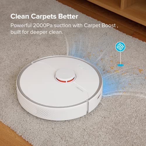 Image of roborock S6 Pure Robot Vacuum and Mop, Multi-Floor Mapping, Lidar Navigation, No-go Zones, Selective Room Cleaning, Super Strong Suction Robotic Vacuum Cleaner, Wi-Fi Connected, Alexa Voice Control