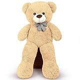 SNOWOLF Grand Ours en Peluche géant de 120 cm pour Enfants, Petite Amie (Marron...