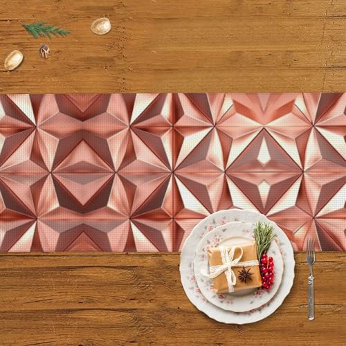 Chemin de table or rose pour sublimer votre table basse de salon