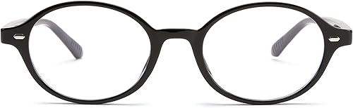 FEISEDY Gafas de luz azul ovaladas vintage para mujeres y hombres, elegantes y ligeras de los años 90, anteojos falsos Nerd Y2k marco B0242