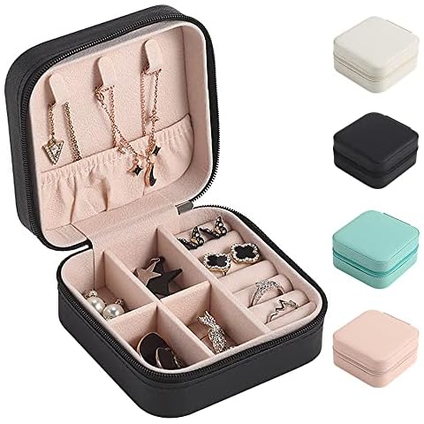 homchen Travel Jewellery Organiser Bag, Jewelry Storage Cases for Bracelet, Earrings, Rings, Necklace (Bags-Black) Cover