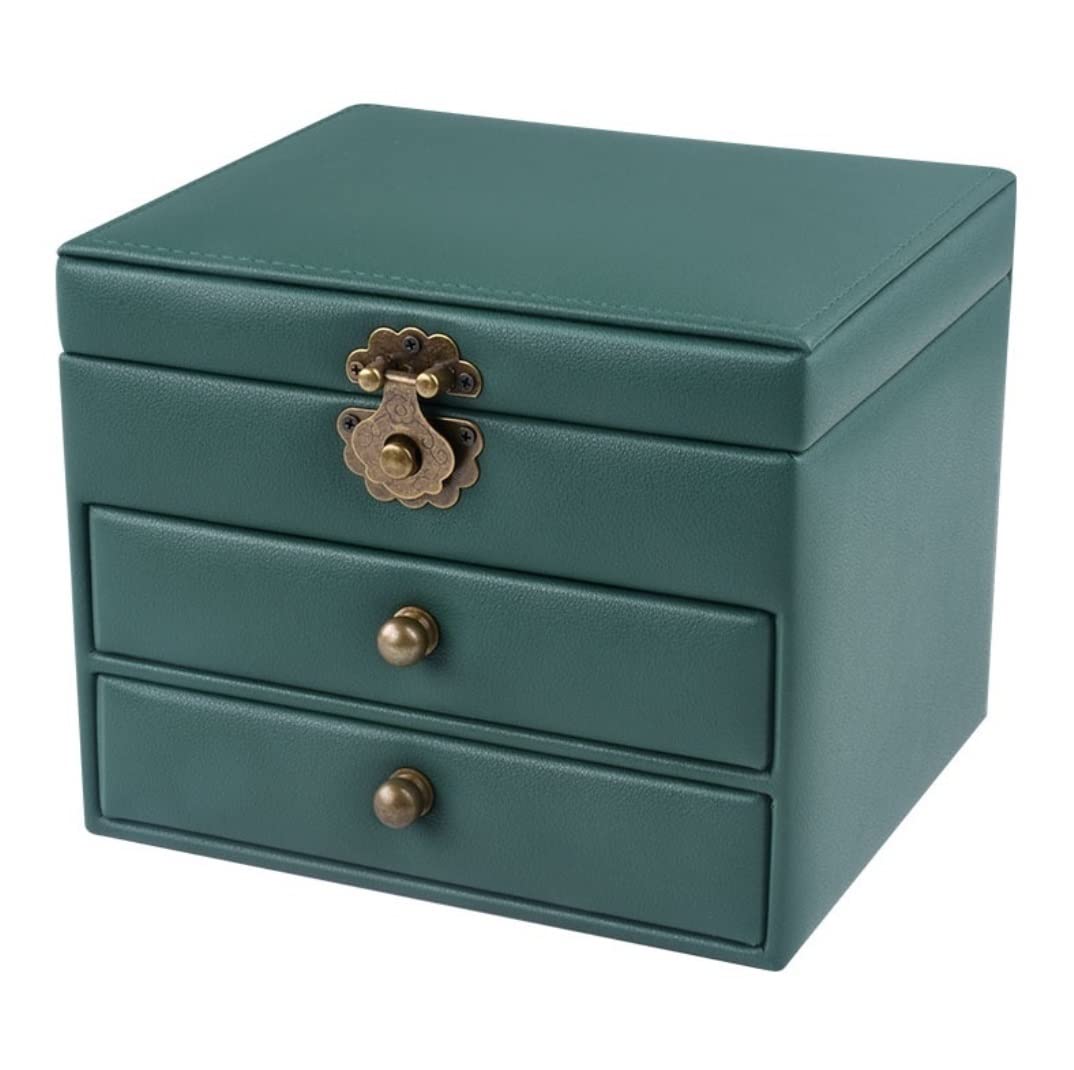 Joyero Organizador Joyas Estante De Joyería De 3 Capas, Caja Organizadora De Joyería De Cuero PU, Caja De Exhibición De Joyería Para Pendiente, Anillo, Collar, Pulsera Joyeros Mujer Organizador ( Colo
