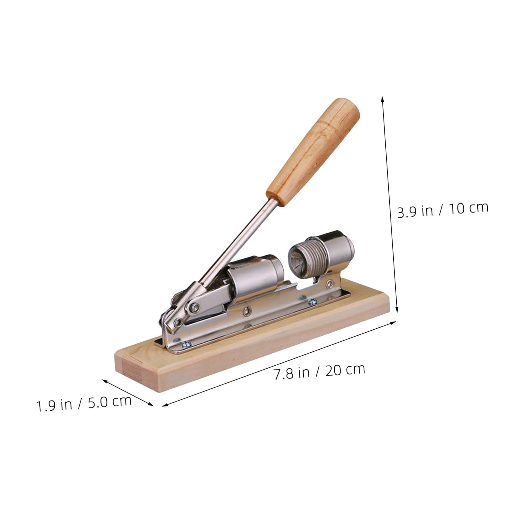 2 Piezas Mecánico de Alta Resistencia con Mango Ergonómico y Base de Madera para Abrir Nueces Avellanas y Almendras