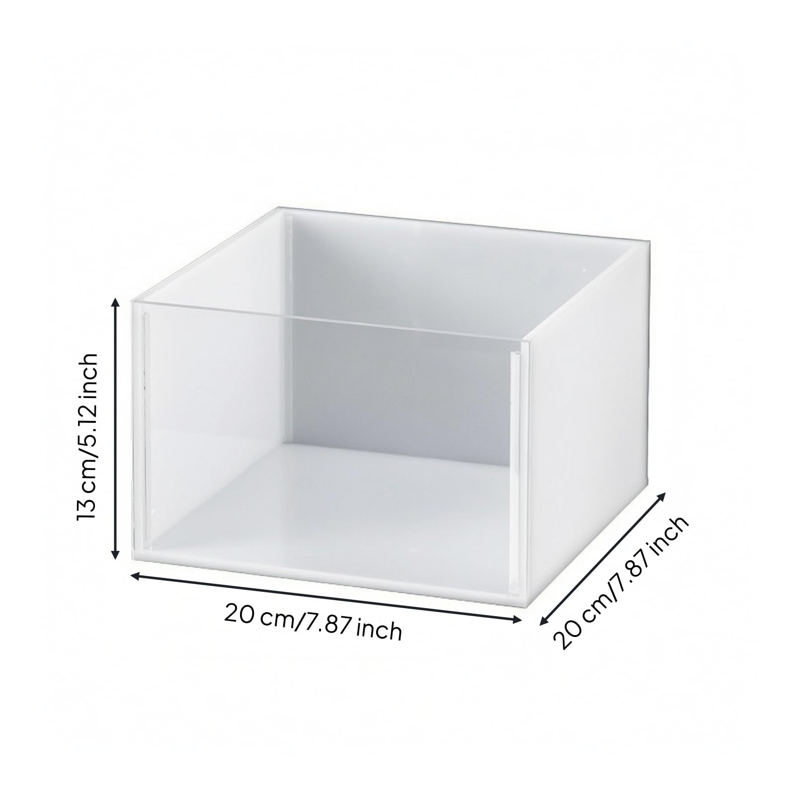 Milageto Terrario in Acrilico Durevole | Salvaspazio, Tecnico in Acrilico per Rettili, Ventilato, Tecnico da Tavolo per Piccoli Animali, Scrivania, Esposizioni Hobby, 20x20x13cm