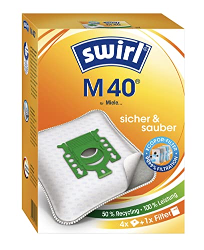 4 Swirl M40 Staubsaugerbeutel für Miele S 826