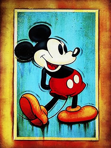 Disney Mickey Mouse Poster mural décoratif imprimé artistique sur papier couché 40 x 30 cm sans cadre