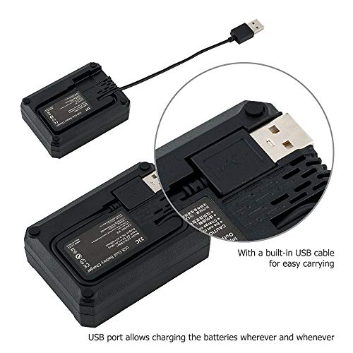 JJC Compatible con Canon R8 R50V R50 R100 RP M3 M5 M6 77D 750D 760D 800D 200D Cámara Cargador de Batería Dual USB - imagen 4