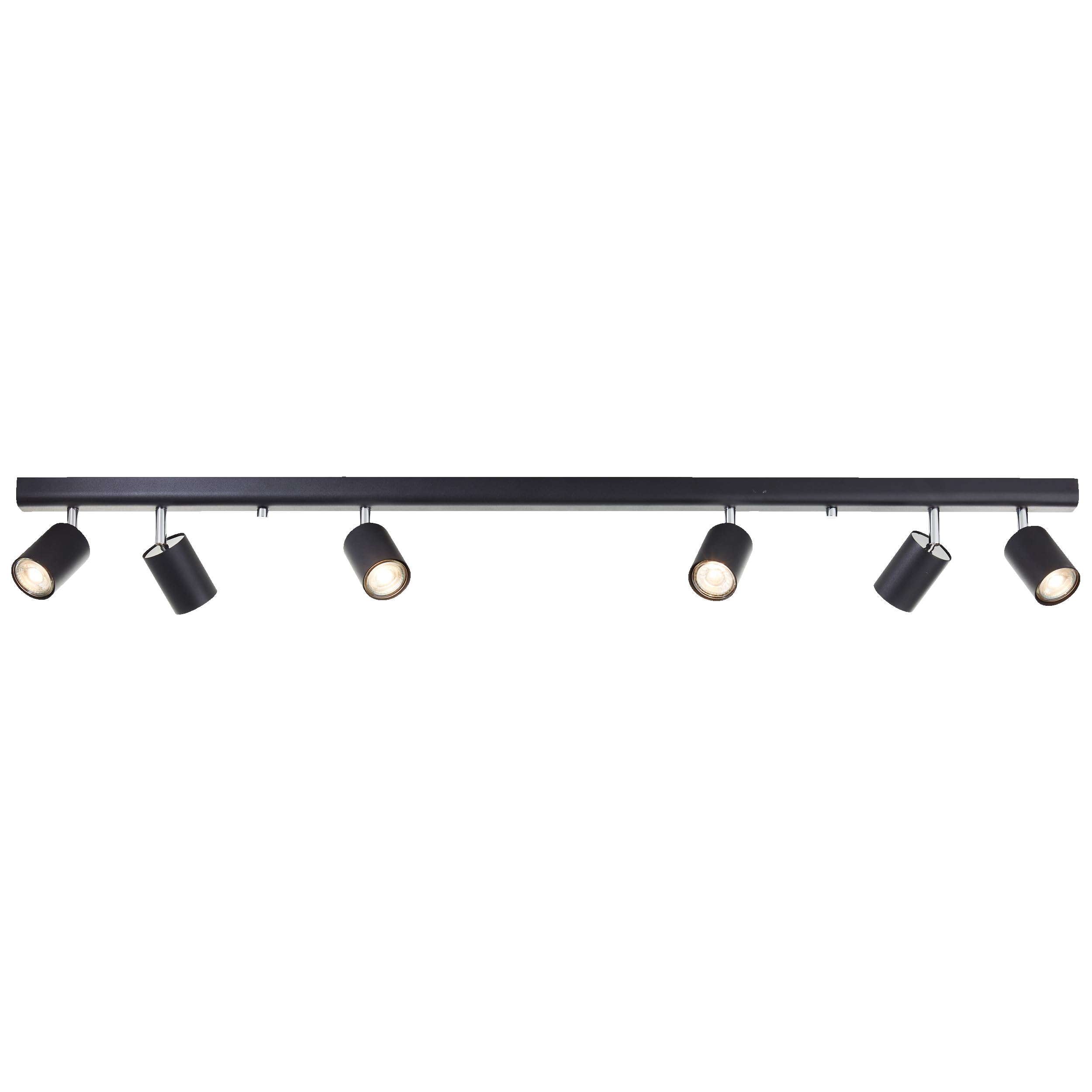 Lightbox plafonnier LED 6 flammes | spot de plafond avec spots orientables | Rampe de spots, orientable, 15 x 119 x 6 cm, 6 x GU10, max. 35 W, métal