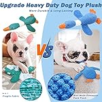 Vitscan Upgraded Goose Indestructible Dog Toys for Aggressive Chewers Small Medium Large Breed, Crinkle Squeaky Plush Dog Puppy Chew Toys for Teething, Duck Puppy Toys - Image 2