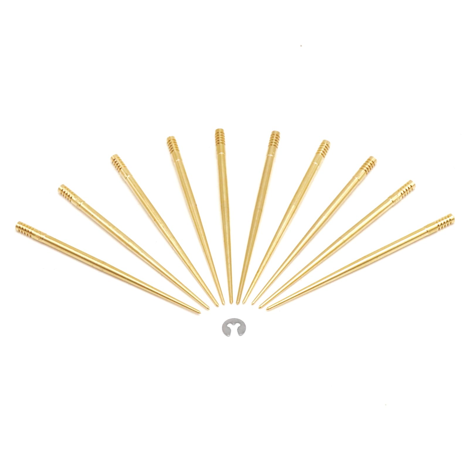 Lot de 10 jets d'aiguille de carburateur pour PW-K21-34, PE24-30, bon pour une accélération fluide et plus rapide, une meilleure maniabilité et une durabilité améliorées du moteur (N427-46)